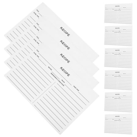 GOOHOCHY 50pcs Writable Blank Recipe Cards for Bridal Shower Paper Recipe Recording Sheets Double Sided Recipe Note Cards for Home