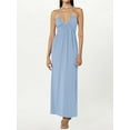 thumbnail image 5 of Yunliwuli Women Summer Dress V-Neck Low Cut Halter Lacing Backless Pleated Sleeveless Dresses, 5 of 8