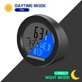 thumbnail image 3 of Solar-Powered Car Clock With Thermometer - Digital LCD Display Shows Time, Date, Weekday & Temperature For Dashboard, Auto Stick-On Design,Solar Clock, 3 of 6