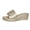 Gold, variant on Gold Women'S Wedge Slippers Lightweight Breathable Backless Non Slip Outsole Cushioned Footbed For Daily Wear Ultra Arch Support Insole Size 41