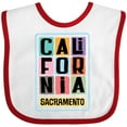 thumbnail image 3 of Inktastic Sacramento California Gifts Boys or Girls Baby Bib, 3 of 4