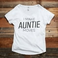 thumbnail image 2 of Thread Tank I Make Auntie Moves Women's Fashion Relaxed Slouchy Dolman T-Shirt Tee Heather White Small, 2 of 5