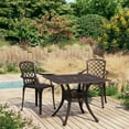 thumbnail image 1 of vidaXL 3 Piece Bistro Set Cast Aluminium Bronze, 1 of 5