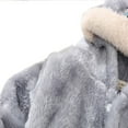thumbnail image 6 of LYMAYTER Kids Flannel Robe Cute Winter Warm Animal Ears Hooded Thick for Toddler Sleepwear 1-8Y, 6 of 7