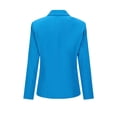 thumbnail image 3 of AZoiNM Women's Slim Fit One-Button Notch Lapel Blazer & Pants Set, Business Casual Work Suit for Office, 70% Polyester 30% Viscose, Lake Blue/Light Purple, Fall Winter Spring, 3 of 7
