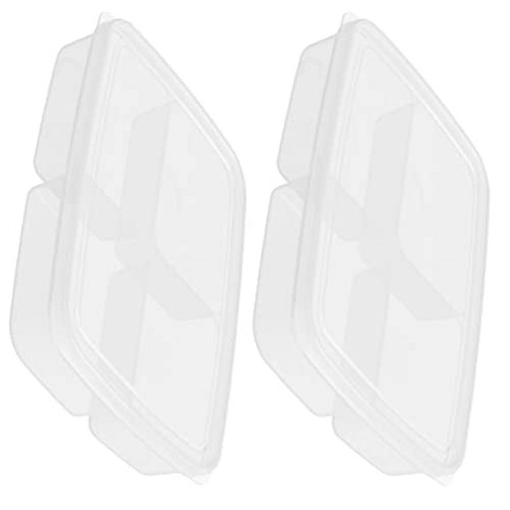 Fymlhomi 2pcs Plastic Bacon Keeper Deli Meat Saver Cold Cuts Cheese Food Storage Container with Lid 4- compartment Vegetable Food Container Kitchen Fresh Preservation Container
