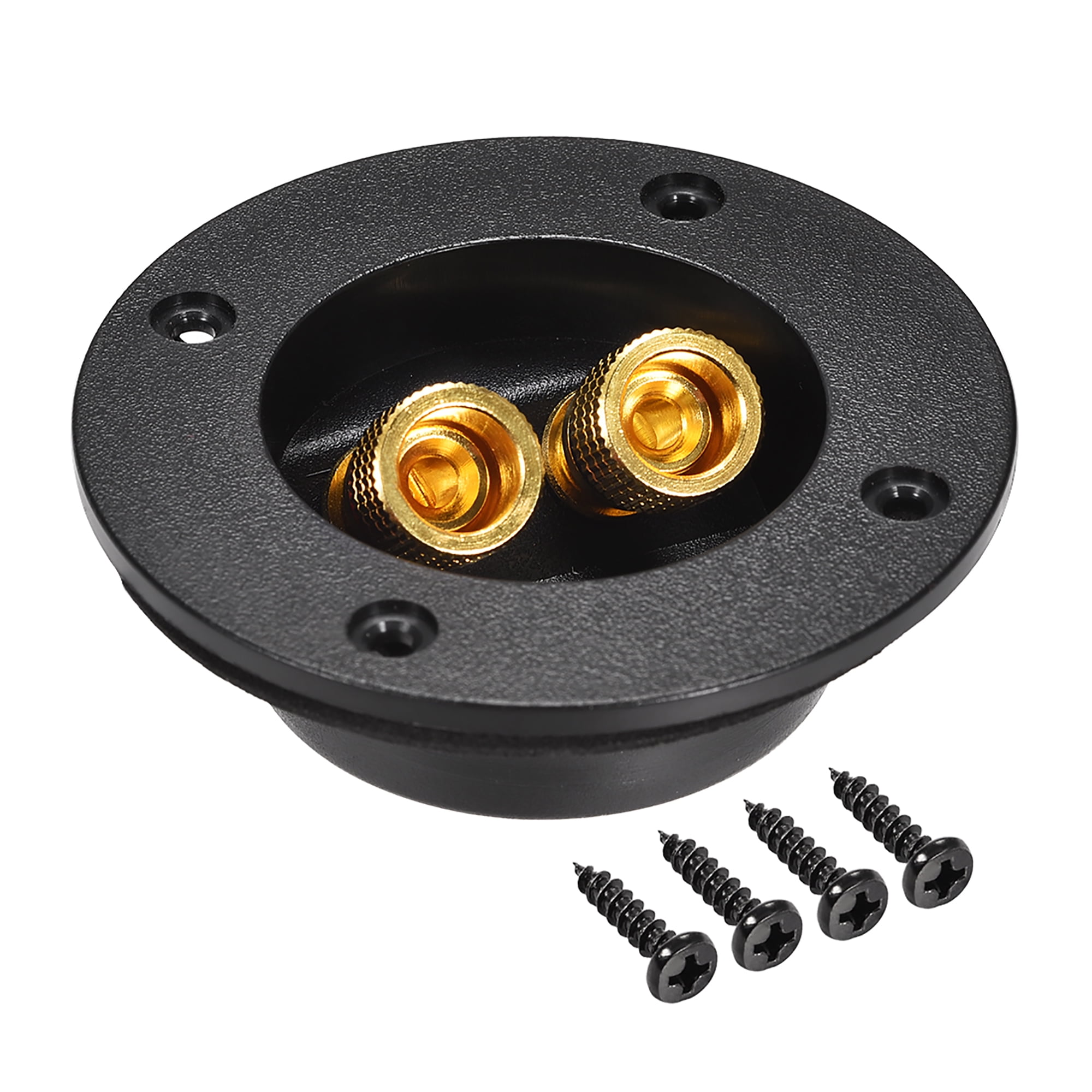 2Way Round Speaker Box Terminal Binding Post Stereo Cup Connectors