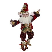 Mark Roberts Burgundy and Green Wonderful Time Christmas Fairy - Small 10"