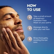 (3 pack) NIVEA MEN Maximum Hydration Face Wash with Aloe Vera, 5 fl oz