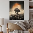 thumbnail image 2 of Designart "Rainbow Colorful Contrast Grey Tree horizon III" Floral Print on Natural Pine Wood, 2 of 5