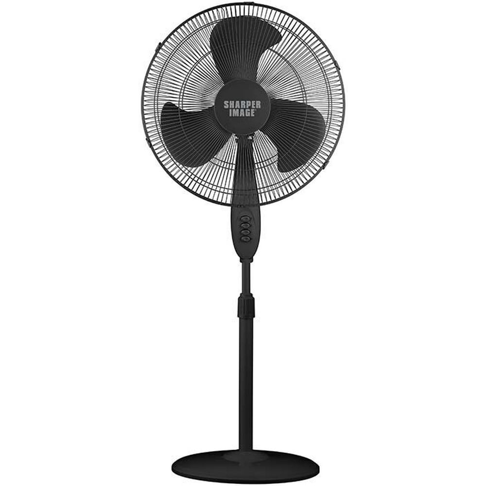 Sharper Image 18" Oscillating White Stand Fan