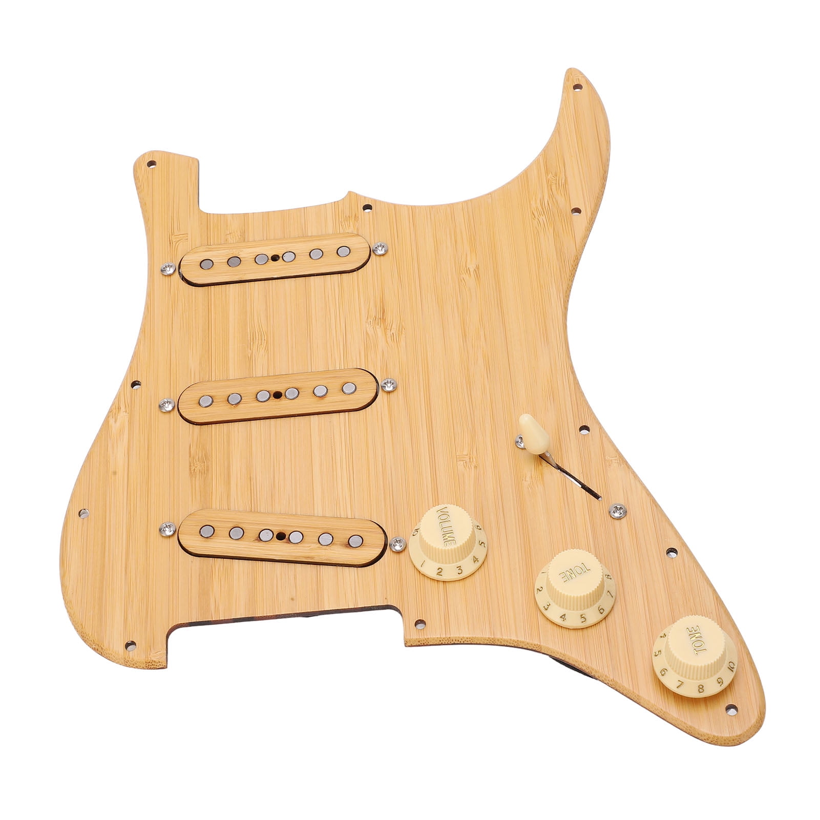 Pickup Pickguard SSS Bamboo Pickup Guard Electric Guitar Replacement Part for Concert Performance