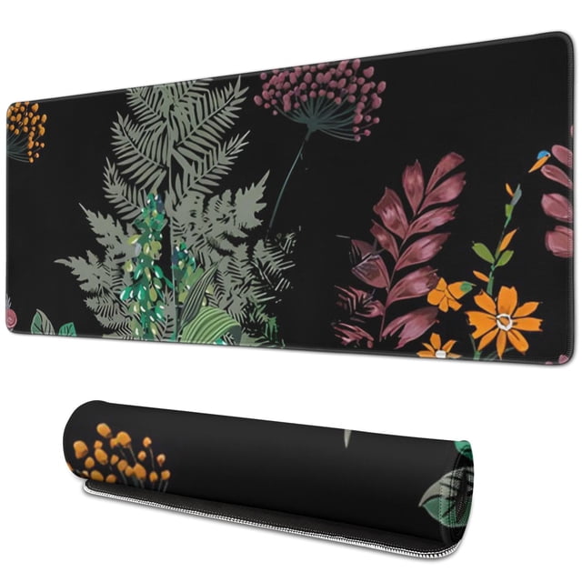 Garden Flowers Mouse Mat - Soft, Attractive Design, Non-Slip Rubber Base, Easy Glide, Splash Resistant, Portable & Personalized, Perfect for Any Computer, Ideal Gift, 31.5x11.8 Inch
