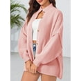 thumbnail image 5 of Women's Chunky Knit Oversized Cardigan - Button Front Coat with Lantern Sleeves for Fall/ Winter Cozy Outerwear, 5 of 6