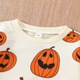thumbnail image 4 of Bébé Garçon Garçon Fille Halloween Citrouille Sweathsirt Col Rond Pulls à Manches Longues Automne Hiver Vêtements, 4 of 6