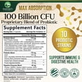 thumbnail image 2 of Probiotics 100 Billion CFU Per Serving - 16 Premium Probiotic Strains Prebiotics, Immune Support, Gut Health, Occasional Constipation, Gas & Bloating, Probiotics Supplement, USA Bottled, 120 Capsules, 2 of 10