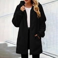 thumbnail image 2 of Womens Fleece Jacket Fashion Soft Plush Zip Up Outerwear with Pockets & Ribbed Cuffs for Winter, 2 of 9