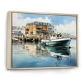 thumbnail image 2 of Designart "Reflective Moments at the Harbor Port XII" Nautical & Beach Floater Framed Canvas Wall Art, 2 of 7