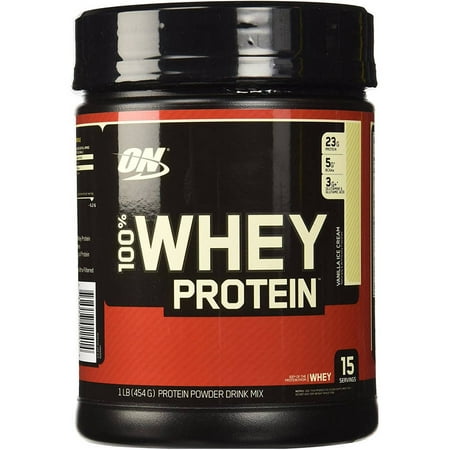 Optimum Nutrition 100% Whey Protein, Vanilla Ice Cream, 1
