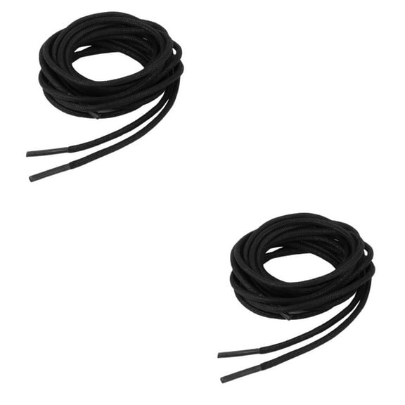 Eease 2pcs 3mm Black Waxed Cotton Shoelaces for Brogues