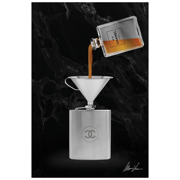 Coco Lavish Libations Frameless Free Floating Tempered Glass Panel Graphic Wall Art , 24" x 36"