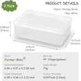 thumbnail image 2 of 2Pack Polypropylene Rectangle Small Storage Containers Box,Rectangular Clear Plastic Storage Containers Box for Collecting Small Items, Beads, Game Pieces, Business Cards, Crafts Accessories, 2 of 8