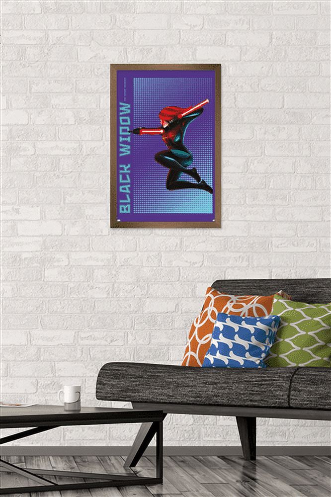 Marvel Shape of a Hero - Black Widow Wall Poster, 14.725" x 22.375", Framed
