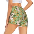 thumbnail image 4 of Picia Snake And Floral Pattern Women's 2 in 1 Athletic Running Shorts High Waisted Workout Casual Gym Sweat Shorts with Comfy Liner Zipper Pockets-Small, 4 of 9