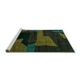 thumbnail image 2 of Ahgly Company Machine Washable Indoor Round Oriental Turquoise Blue Modern Area Rugs, 5' Round, 2 of 4