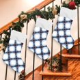 thumbnail image 3 of Ryvnso Christmas Stockings Checkered Plaid Pattern 17.7" Large Stocking Decoration 1 Pack, 3 of 7