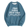 thumbnail image 5 of Mom Nana Print Women's Sweatshirt Long Sleeve Crewneck Regular Fit Spring Cute Pullover Sweater Fall Tops, 5 of 5