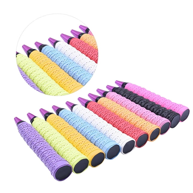 LEEYNEER 10PCS -slip Breathable Over Grip Sweatband Tennis Overgrips Tape Badminton Racket Grips Sweatband