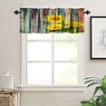 thumbnail image 5 of Sunflower Kitchen Curtains and Valances Set 3 Pieces Yellow Floral Kitchen Curtains Floral Window Treatments for Cafe Living Room Decor 54x18 Inch, 1 Panel, 5 of 5