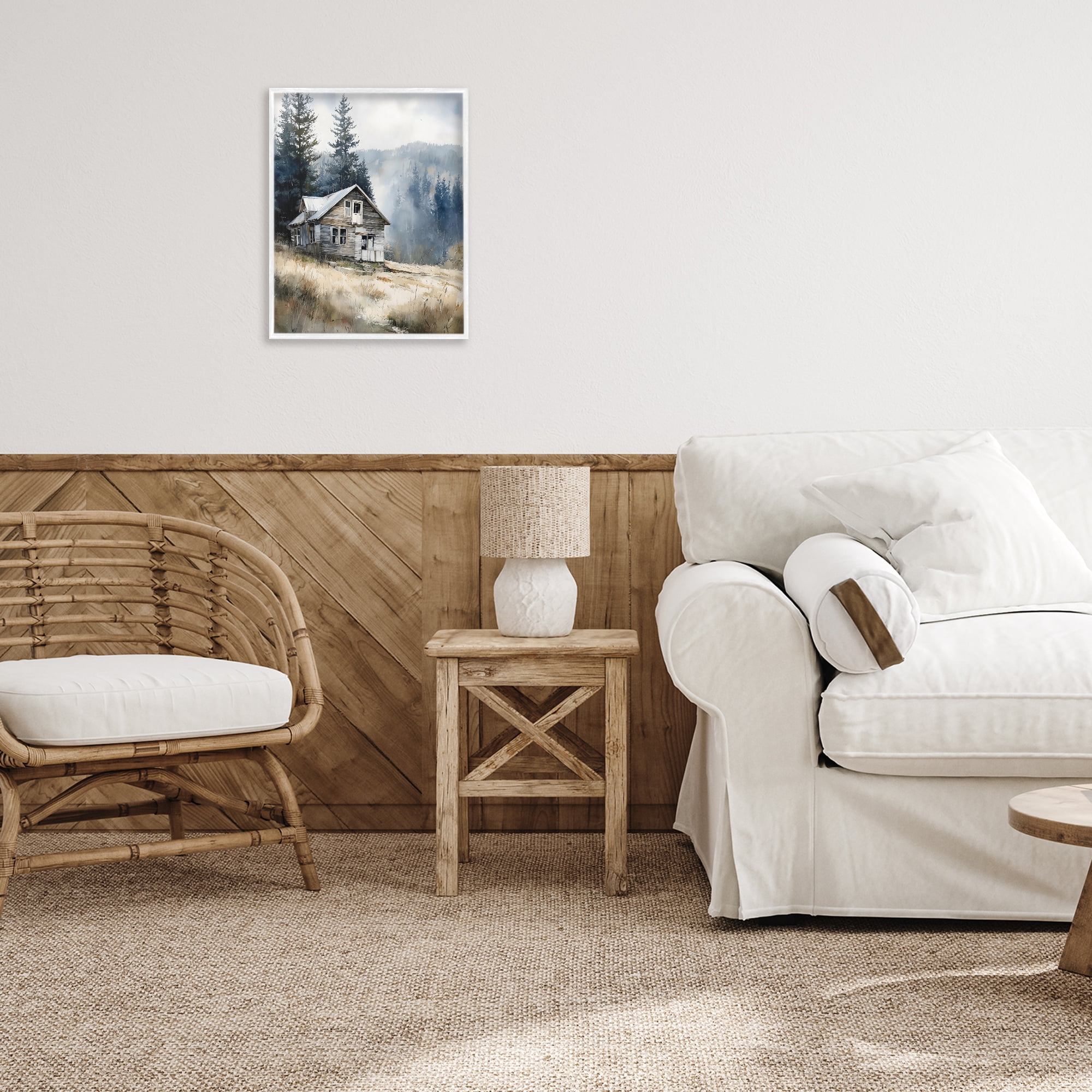 Stupell Industries Old Mountain House White Framed Giclee Art, design by Franklyn Gregory