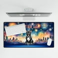 thumbnail image 4 of Happy New Year with French Bulldog Fireworks Holiday Xmas Winter 2025 Desk Mat Full Keyboard Mouse Pad Dog Lover Gifts Large Mousepad - 00025, 4 of 5