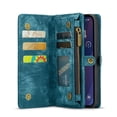 thumbnail image 4 of Case for iPhone 15 Wallet Cover Trifold with TPU PC Handmade Leather Zipper Detachable Card Holder Strong Magnetic, 4 of 5