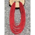 thumbnail image 2 of Designer and Elegant Red Beads Chain Multi Layer Necklace Chunky Fashion Wedding Jewelry, 2 of 7