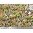 thumbnail image 2 of Soimoi Rayon Crepe Fabric Leaves & Tulip Floral Print Fabric by The Yard 46 Inch Wide, 2 of 3