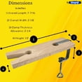 thumbnail image 4 of Jewelry Bench Pin Wood Peg Clamp Slotted V Clamp for Jewelers Bench Workbench, 4 of 9