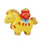 thumbnail image 1 of Estatua de caballo de estilo chino, lingote dorado, bolsa de la suerte, moneda de cobre, caqui, figura de poni de dibujos animados, adorno decorativo de Feng Shui para escritorio, 1 of 8