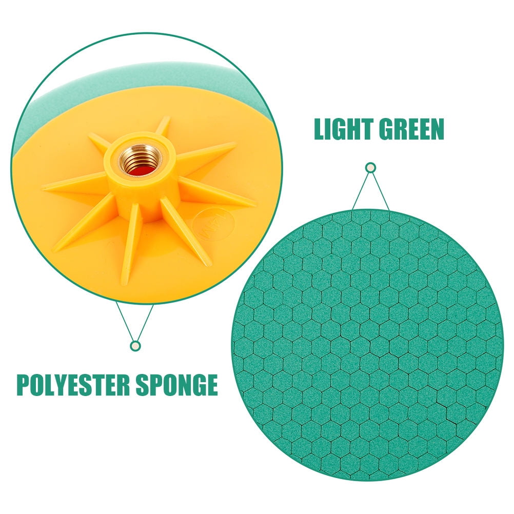 FRCOLOR 4pcs Polyester Honeycomb Car Polishing Sponge Drill Brush Attachment For Car Detailing Featuring Polisher Pads Compatible With Drill Buffer Polisher Attachment