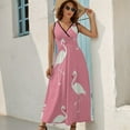 thumbnail image 2 of Flamingo Pattern Pattern Design Sleeveless Dress Summer Clothes for Women Women's Clothing 2025, 2 of 7