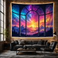 thumbnail image 6 of Mountain Lake Architectural with Structure Arch Smaller Flanking, Spooky Gothic for Gothic Decor Fans, Dark Art Decor, Halloween Gift, Tapestry Wall Hanging for Bedroom and Dorm, 6 of 7