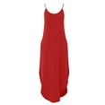 thumbnail image 7 of Xdegoge Sleeveless Dress for Women Spaghetti Strap Slip Dresses Casual Solid Color V Neck Sundress Trendy Summer Soft Lightweight Solid Color Outfits with Side Slit Hem, 7 of 7