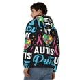 thumbnail image 4 of Honeii I Love My Autism Print Hoodies for Men, Pullover & Full Zip, Breathable Zip up Hoodie, Sweatshirt-3X-Large, 4 of 5