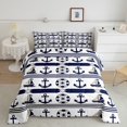 thumbnail image 2 of Erosebridal Nautical Anchor Comforter Sets Queen Size,Wheel Compass Bedding Queen Comforter Set,Lightweight Reversible Bedding Sets Queen with Comforter,Ocean Theme Decor, 2 of 8