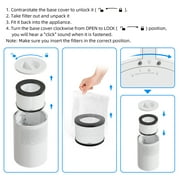 ALROCKET HEPA Air Purifier Replacement Filter for JH01, High Efficiency Air Cleaner Filter Cartridge for Dust, Smoke, Odors and Pet Dander, Compatible Air Filtration Part