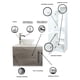 thumbnail image 4 of Combo de Gabinete para Baño con Ovalin y Monomando + Gabinete Organizador NARINEH, 4 of 6