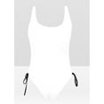 thumbnail image 3 of VgaVtl Women One Piece Bathing Suit Summer Woman Swimsuit Vacation High Cut Bodysuit Basic Plain Swimsuits,White S, 3 of 5