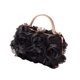 thumbnail image 4 of Bolso de flores con bolso compacto de correa de cadena para llaves del teléfono celular de la boda del baile de graduación Negro, 4 of 8